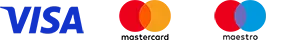 Paga con tu tarjeta Visa, Mastercard y Maestro